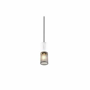 Czarno-biała lampa wisząca ø 10 cm Tosh – Trio obraz