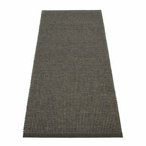 Antracytowy chodnik odpowiedni na zewnątrz 70x180 cm Emm Black Linen – Pappelina obraz