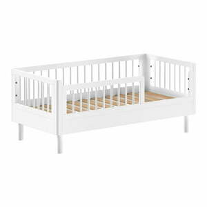 Białe łóżeczko z litego drewna bukowego 70x140 cm Forrest – Vipack obraz