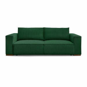 Zielona sztruksowa rozkładana/ze schowkiem sofa 244 cm Chelsea – Bobochic Paris obraz