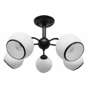 Czarno-biała lampa sufitowa ze szklanym kloszem 56x56 cm Marinen – Candellux Lighting obraz