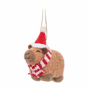 Wełniana ozdoba świąteczna wykonana ręcznie 11 cm Capybara – Sass & Belle obraz