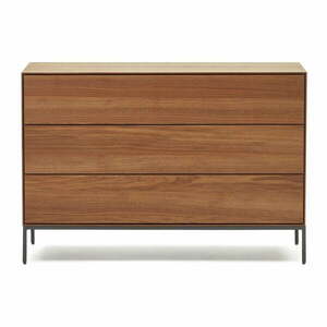 Niska komoda w dekorze orzecha 110x75 cm Vedrana – Kave Home obraz