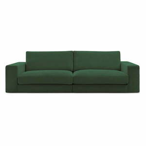 Ciemnozielona sztruksowa sofa 274 cm Leonard – Bobochic Paris obraz