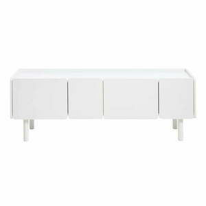 Biała szafka pod TV 160x55x45 cm Bera – Unique Furniture obraz
