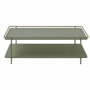 Zielony metalowy stolik 55x110 cm Yuba – Unique Furniture obraz