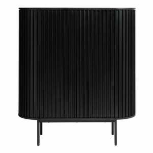 Czarna szafka w dekorze dębu 125x110 cm Siena – Unique Furniture obraz
