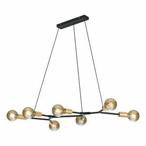 Czarna lampa wisząca Trio Cross, wys. 1, 5 m obraz