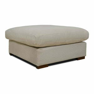 Beżowy sztruksowy puf Comfy – Scandic obraz