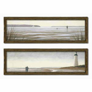 Obrazy zestaw 2 szt. 70x19 cm Shore – Wallity obraz