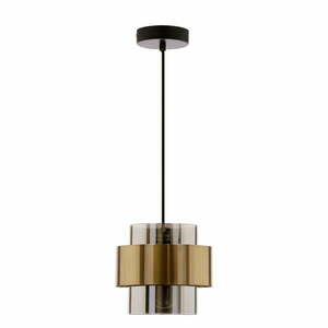 Czarna lampa wisząca ze szklanym kloszem ø 18 cm Spiega – Candellux Lighting obraz