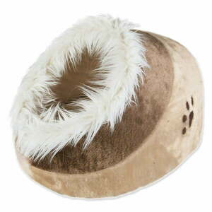 Beżowa pluszowa budka dla kotów 35x26 cm Trixie Minou – Plaček Pet Products obraz