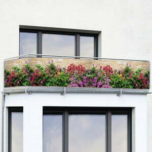 Plastikowa osłona balkonowa 500x85 cm Flowers – Maximex obraz