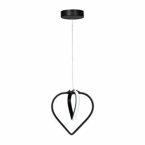 Czarna metalowa lampa wisząca LED ø 22 cm Sevinc – Squid Lighting obraz