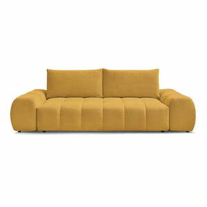 Musztardowa sofa z tkaniny szenilowej 278 cm Everest – Bobochic Paris obraz