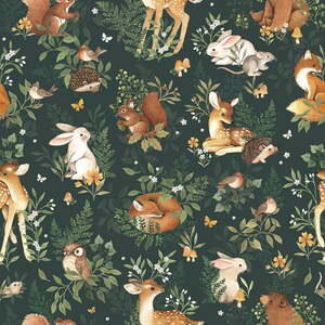 Tapeta dziecięca 10 m x 50 cm Forest Friends – Lilipinso obraz