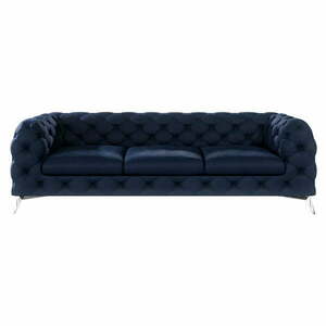 Ciemnoniebieska aksamitna sofa 243 cm Chelsea – Ropez obraz