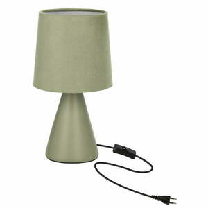 Zielona lampa stołowa z tekstylnym kloszem (wysokość 24, 5 cm) Satti – Candellux Lighting obraz
