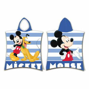 Niebieskie ponczo dziecięce frotte Mickey – Jerry Fabrics obraz