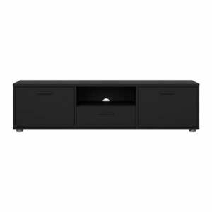 Czarna szafka pod TV 147x38 cm Media – Tvilum obraz