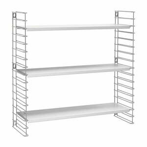 3-poziomowy regał z białymi elementami Metaltex Libro, szer. 70 cm obraz