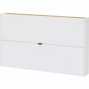 Biała uchylna wisząca szafka na buty w dekorze dębu 140x83x18 cm Ameca – Germania obraz