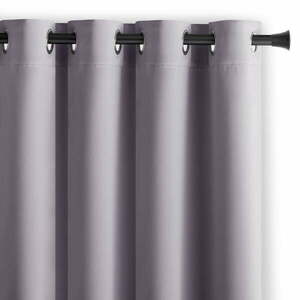 Szaroróżowa zasłona zaciemniająca 140x270 cm Eyelets – Restilo obraz