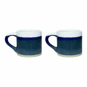 Ciemnoniebieskie kamionkowe kubki na espresso zestaw 2 szt. 80 ml Marlow – Sass & Belle obraz