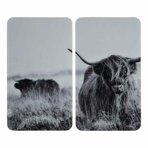 Płyty ochronne na kuchenkę ze szkła hartowanego zestaw 2 szt. 30x52 cm Universal Highland Cattle – Wenko obraz