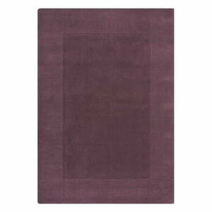 Ciemnofioletowy wełniany dywan tkany ręcznie 160x230 cm Border – Flair Rugs obraz