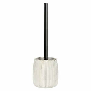 Biała ceramiczna szczotka do WC obraz
