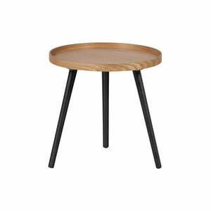 Stolik z blatem w dekorze jesionu WOOOD Mesa, ø 45 cm obraz