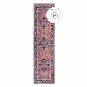 Bordowy chodnik z mieszanki włókien z recyklingu odpowiedni do prania 60x230 cm Windsor – Flair Rugs obraz