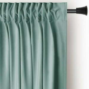 Jasnozielona aksamitna zasłona częściowo zaciemniająca (dimout) 140x270 cm Pleat – Restilo obraz