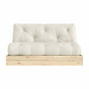Beżowa lniana rozkładana sofa 145 cm Flip – Karup Design obraz