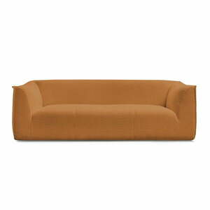 Musztardowa sofa z materiału bouclé 242 cm Giorgia – Bobochic Paris obraz