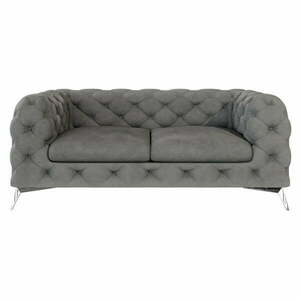 Szara aksamitna sofa 185 cm Chelsea – Ropez obraz