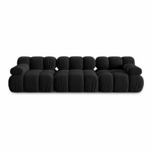 Czarna aksamitna sofa 282 cm Bellis – Micadoni Home obraz