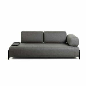 Ciemnoszara sofa z małym stolikiem Kave Home Compo obraz
