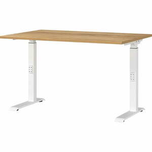 Biurko z regulacją wysokości z blatem w dekorze dębu 80x120 cm Downey – Germania obraz