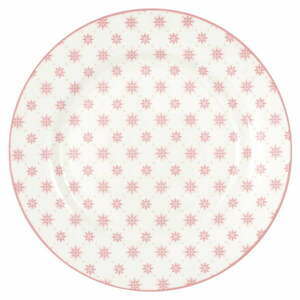 Różowy porcelanowy talerzyk deserowy Green Gate Laurie, ø 20, 5 cm obraz