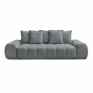 Ciemnoszara rozkładana/ze schowkiem sofa z tkaniny szenilowej 278 cm Everest – Bobochic Paris obraz