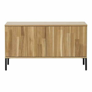 Szafka pod TV z litego drewna dębowego 100x56 cm Gravure – WOOOD obraz