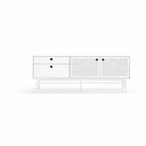 Biała szafka pod TV 140x52 cm Punto – Teulat obraz