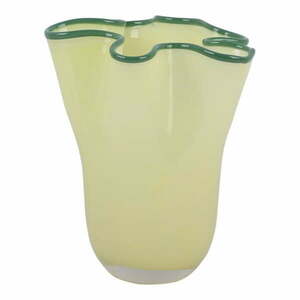 Żółty szklany ręcznie wykonany wazon (wysokość 22 cm) Ruffles – PT LIVING obraz
