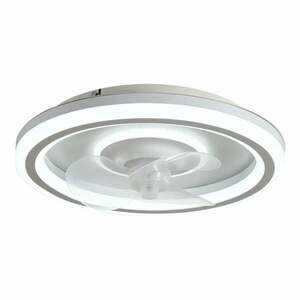 Biała lampa sufitowa LED ze zdalnym sterowaniem/z wentylatorem Alan – SULION obraz