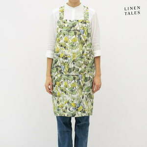 Lniany fartuch Khaki – Linen Tales obraz