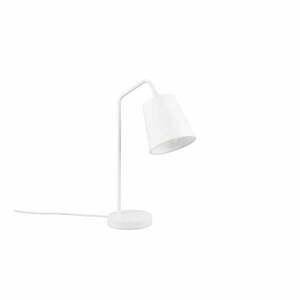 Biała lampa stołowa z tekstylnym kloszem (wys. 45 cm) Buddy – Trio obraz