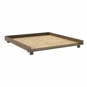 Brązowe łóżko dwuosobowe z litego drewna sosnowego ze stelażem 180x200 cm Social – Karup Design obraz