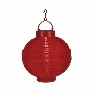 Czerwony ogrodowy lampion solarny LED Star Trading, ø 30 cm obraz